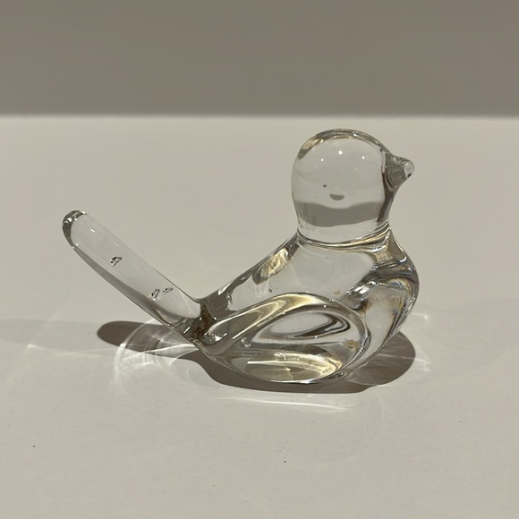 Vtg Princess House Clear Crystal Glass Bird Figurine/Paperweight - Picture 3 of 7